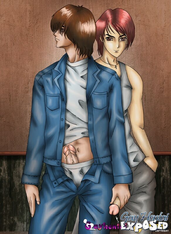 Pigtailed red-haired manga porn homosexual boinking a dude’s jaws outdoors